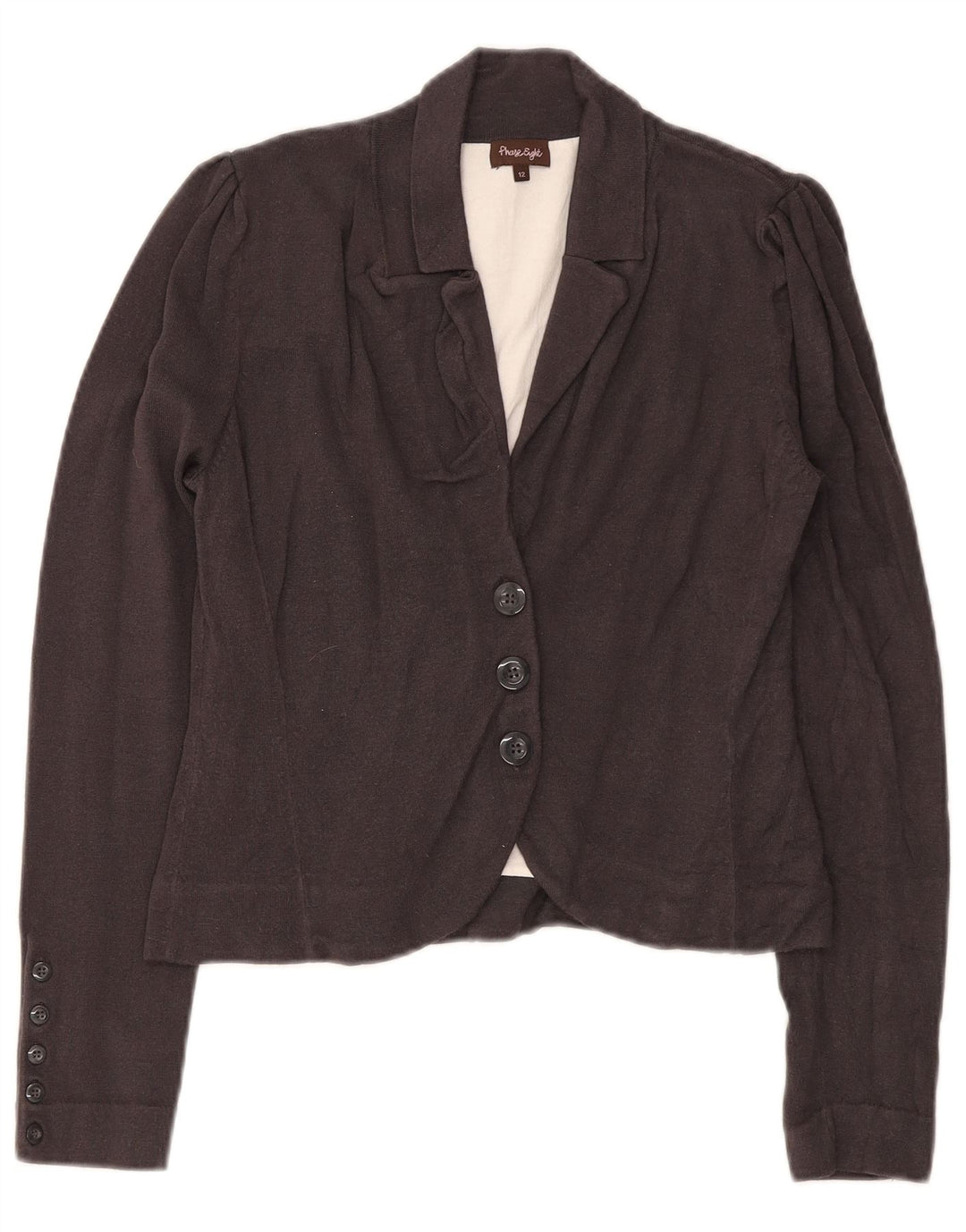 Giacca blazer a 3 bottoni lavorata a maglia da donna Phase Eight UK 12 Viscosa grigio medio