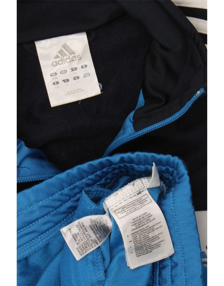 Giacca da tuta da uomo Adidas UK 38/40 Poliestere color block blu medio