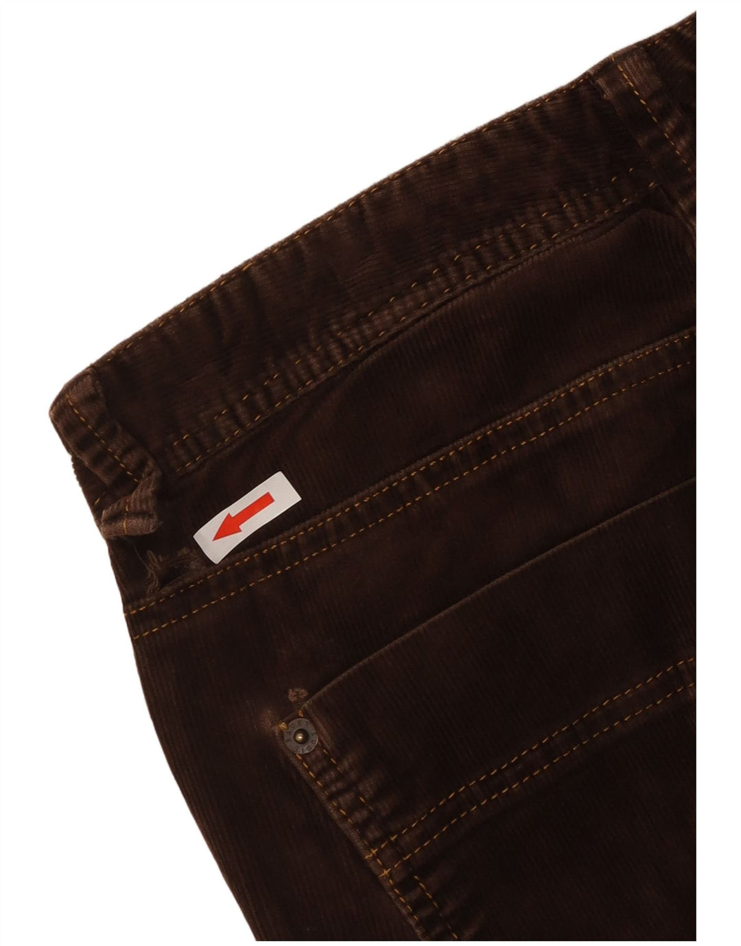 Pantaloni classici da donna in velluto a coste Eddie Bauer US 6 Medium W32 L23 Marrone