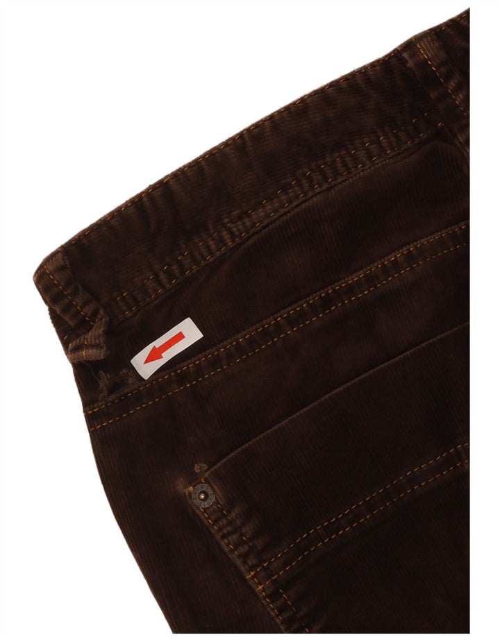 Pantaloni classici da donna in velluto a coste Eddie Bauer US 6 Medium W32 L23 Marrone