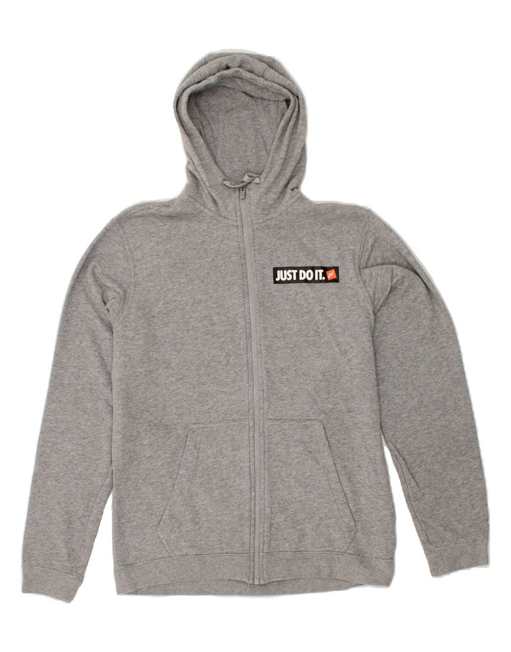 NIKE Mens Zip Hoodie Sweater Medium Grey Cotton Vintage Nike and Second-Hand Nike from Messina Hembry 
