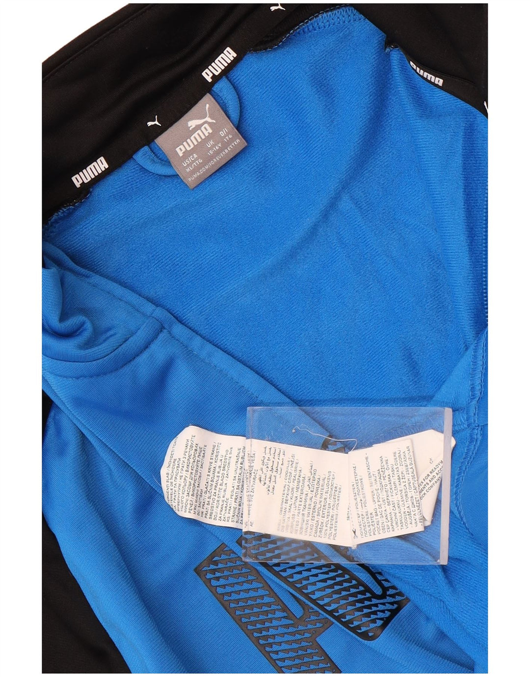 Giacca da ginnastica grafica da ragazzo Puma 15-16 anni Blu Colourblock