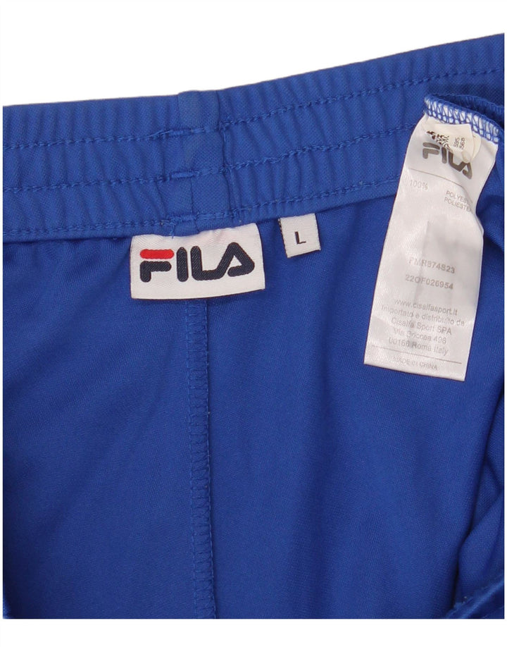 Pantaloncini sportivi grafici da uomo FILA grandi in poliestere blu