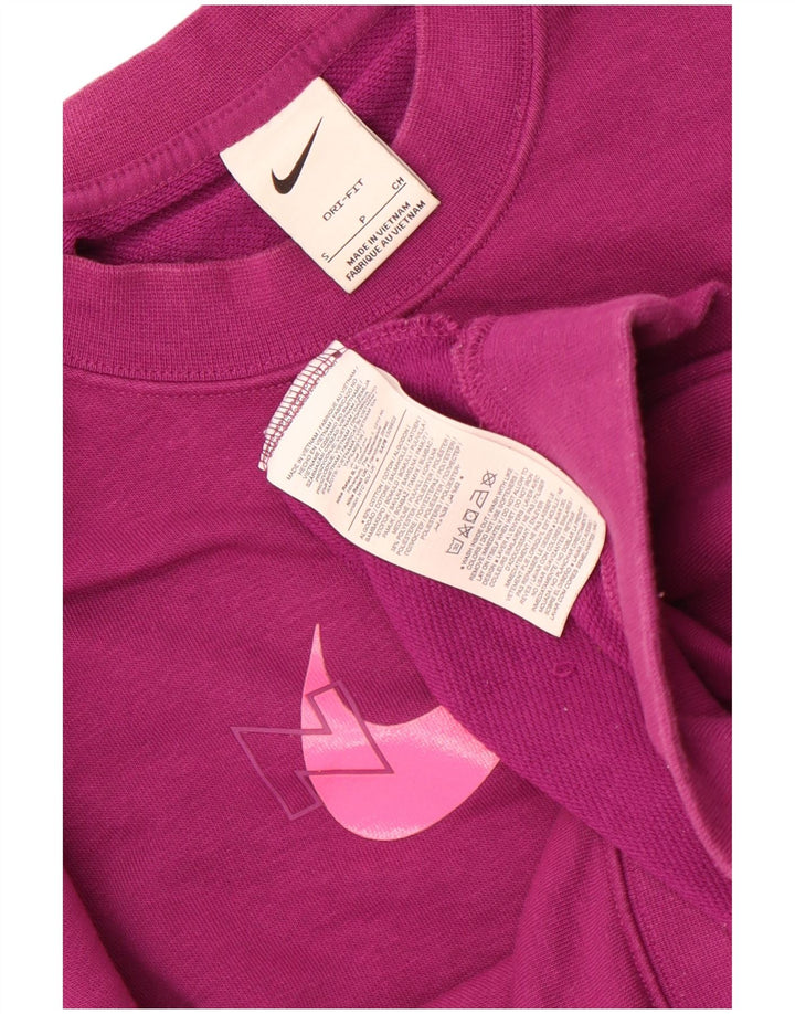 Felpa oversize con grafica Nike Dri Fit da donna UK 10 piccola viola