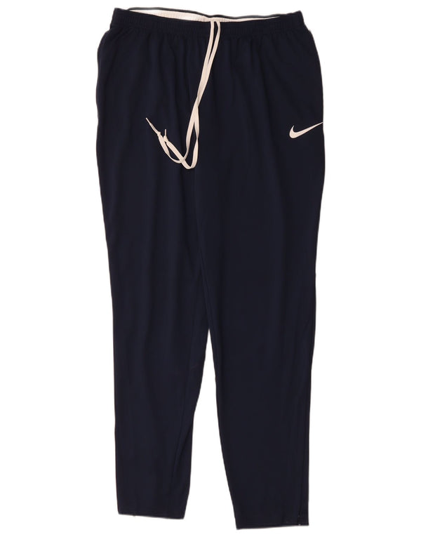Pantaloni da tuta Nike Dri Fit da uomo XL in poliestere color block blu navy