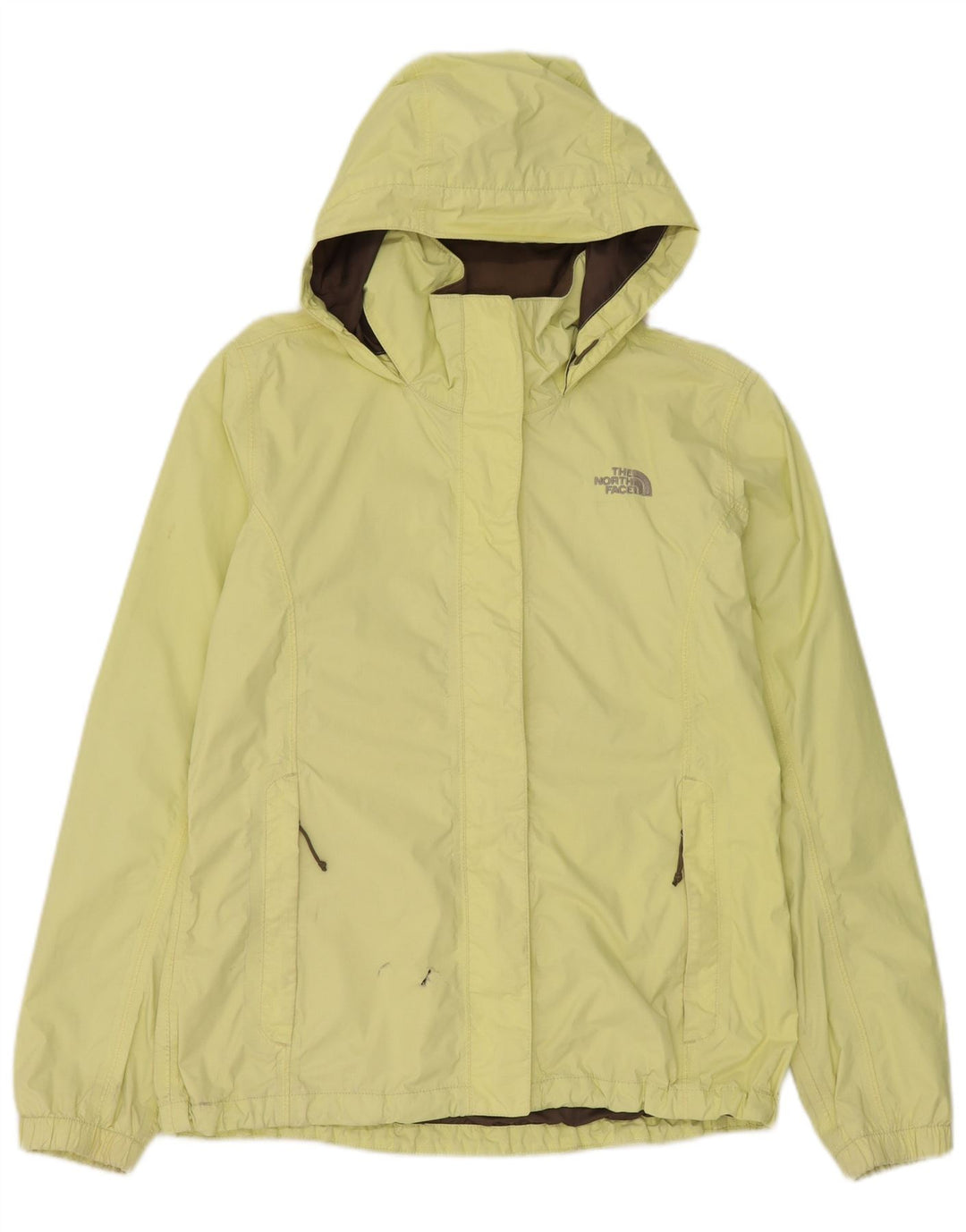 Giacca antipioggia con cappuccio da donna The North Face UK 14 nylon giallo medio