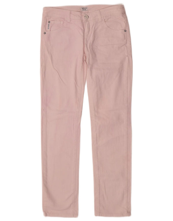 Pantaloni casual slim per ragazze Armani Teen 13-14 anni W28 L30 cotone rosa