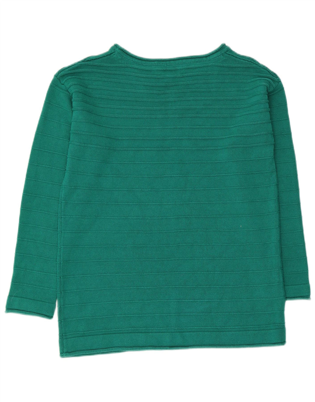 CREW CLOTHING Maglione da donna con scollo a barca UK 12 Cotone verde medio