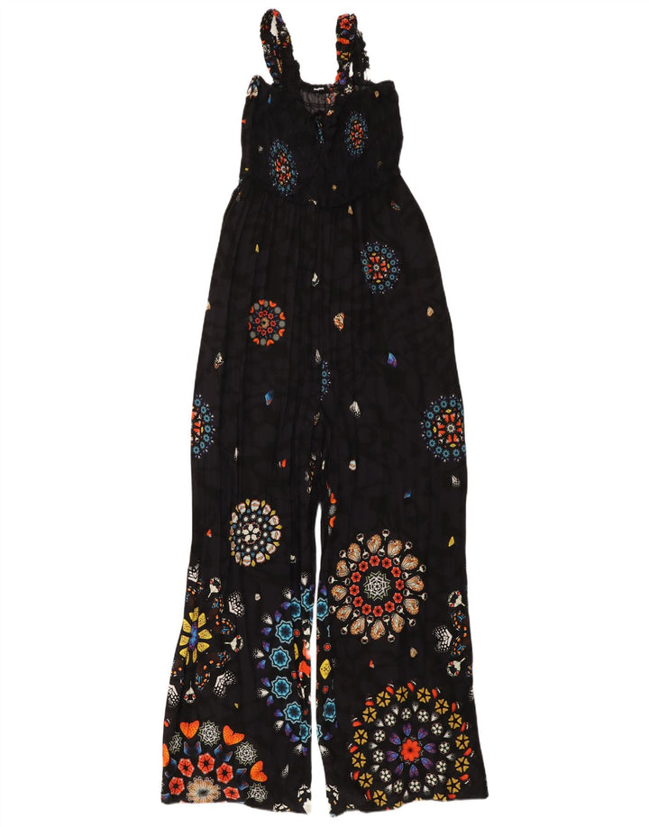 DESIGUAL Tuta da donna senza maniche con grafica UK 14 Grande floreale nero