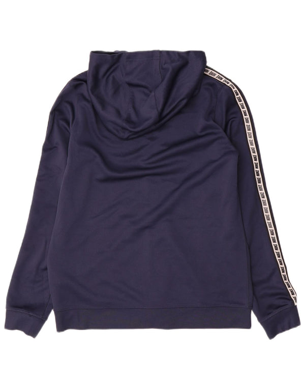 Felpa con cappuccio e zip grafica Nike da ragazzo 13-14 anni XL Blu navy Colourblock