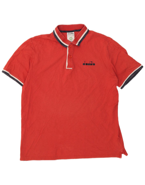 Polo Diadora Uomo XL Rosso Cotone