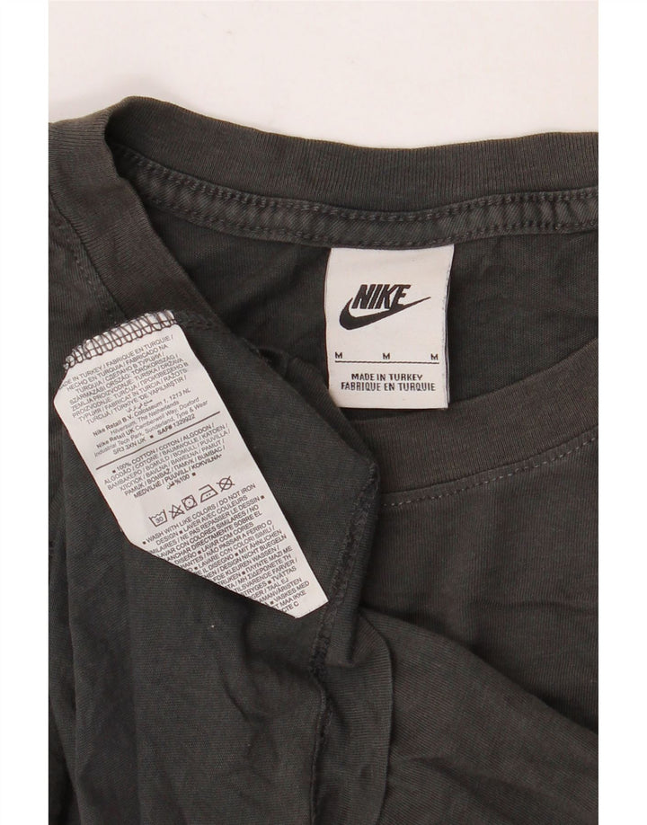 T-shirt grafica da uomo NIKE Top in cotone nero medio