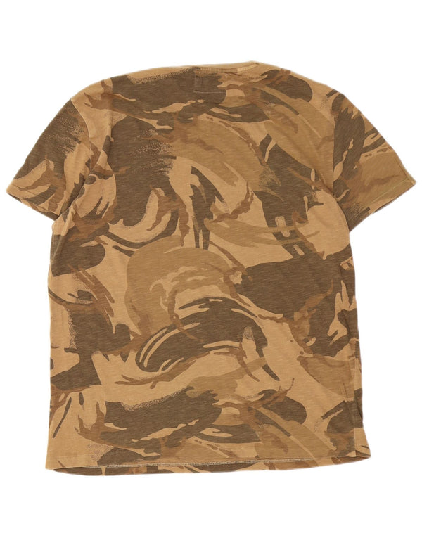 Polo Ralph Lauren T-shirt da uomo Top grande marrone mimetico