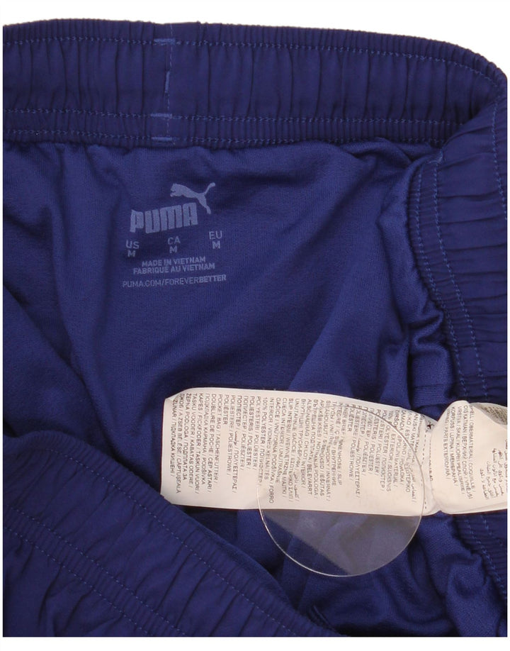 Pantaloncini sportivi da uomo Puma in poliestere blu medio