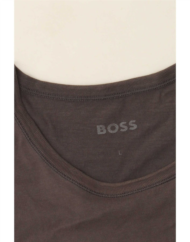 T-shirt da donna Hugo Boss Top UK 14 grande grigia