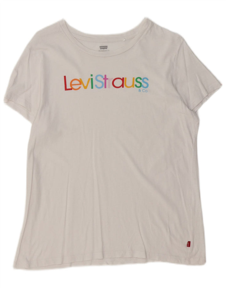 T-shirt grafica da donna LEVI'S Top UK 14 Medium White
