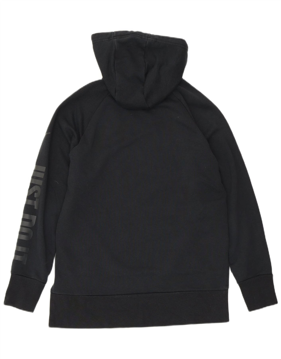 NIKE Maglia con cappuccio oversize Dri Fit da donna UK 6 XS Cotone nero