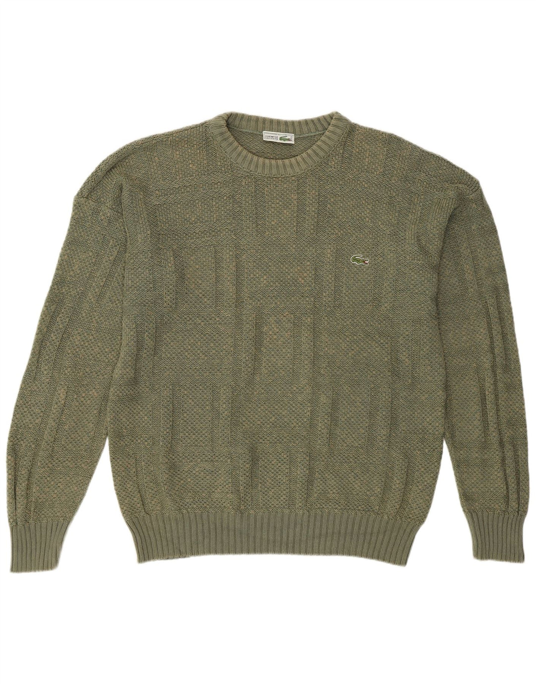 Maglione maglione girocollo da uomo Lacoste taglia 6 XL cotone kaki