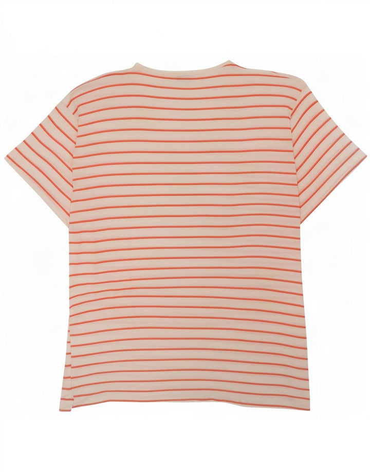 T-shirt da donna C&A Top UK 16 cotone a righe grandi bianche