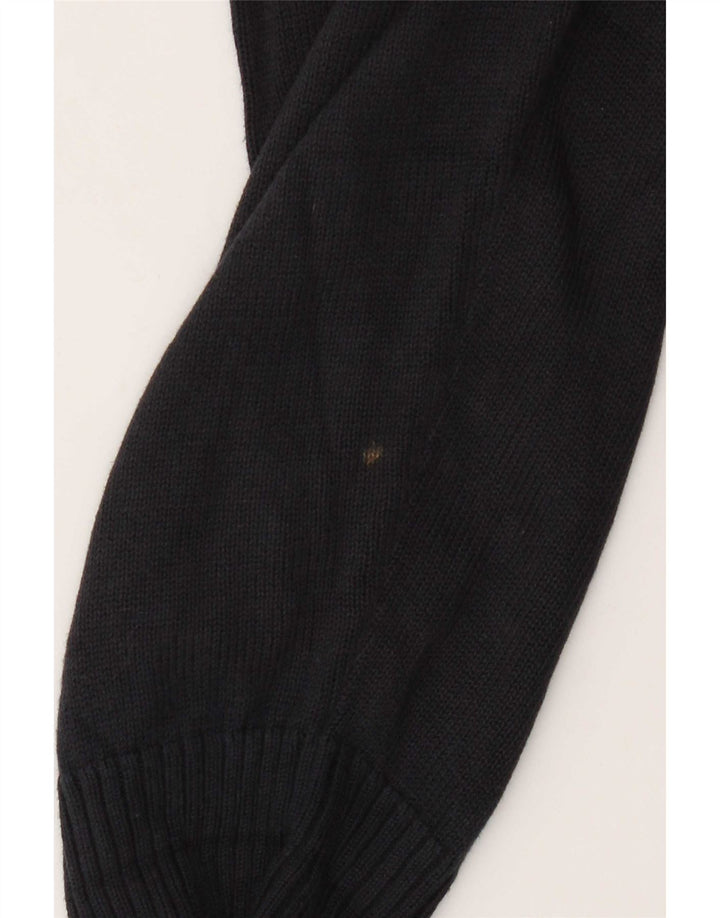 Maglione da uomo Marks & Spencer con zip e collo in cotone medio blu navy