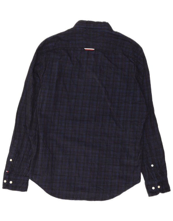 Camicia a quadri vestibilità regolare da uomo Tommy Hilfiger Large Navy Check Preppy