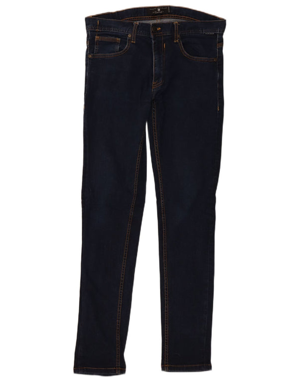 Jeans super skinny da uomo Zara EU 44 Large W34 L32 Blu navy