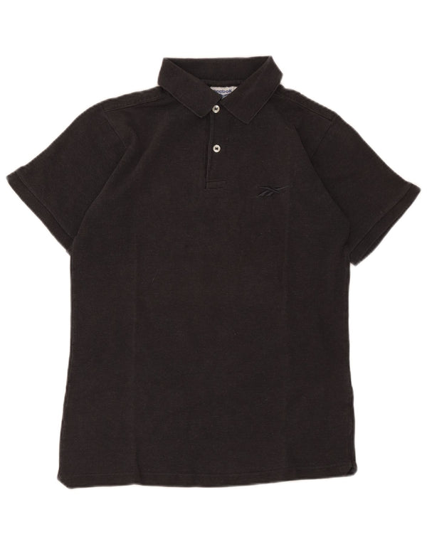 Polo Reebok da uomo piccola in cotone nero