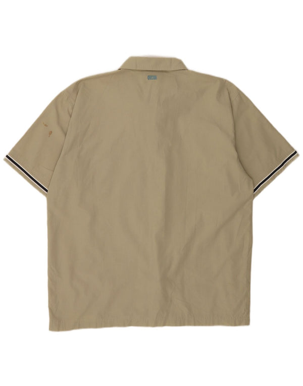 Maglia a maniche corte da uomo Adidas UK 44/46 Large Poliestere kaki