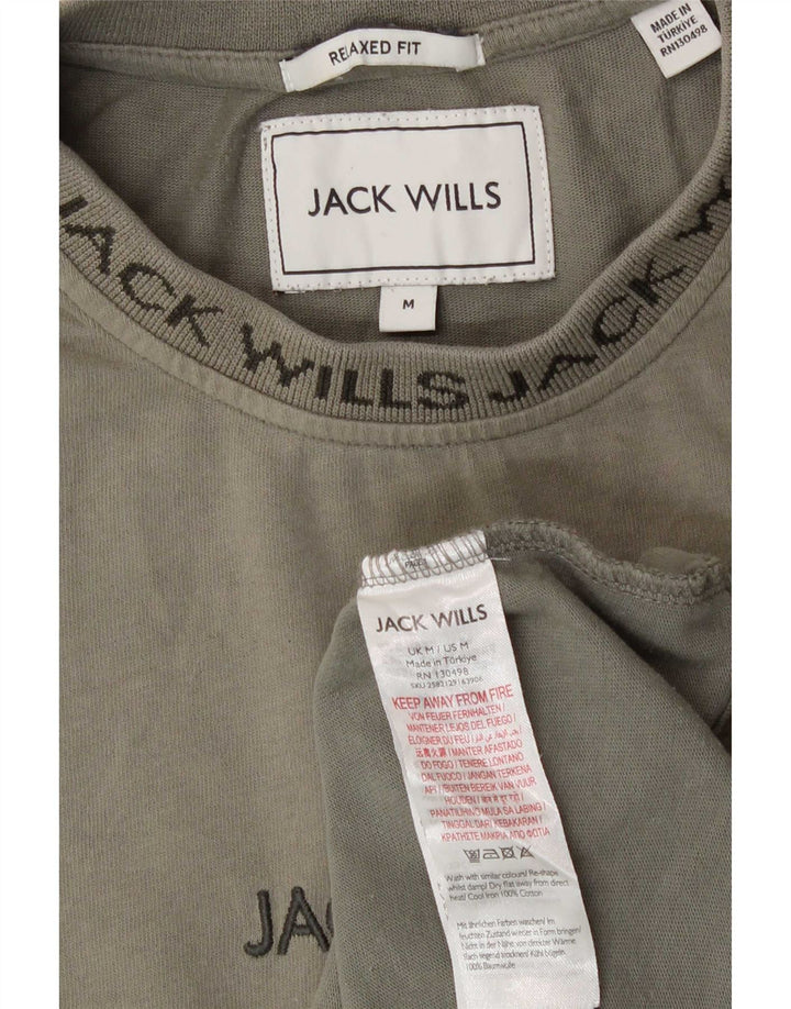 T-shirt da uomo dalla vestibilità rilassata Jack Wills Top in cotone kaki medio