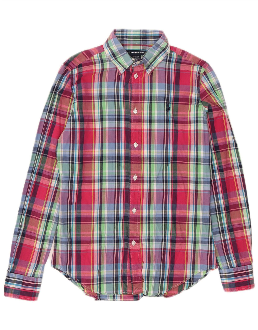 Camicia da donna Ralph Lauren US 8 cotone a quadri multicolore medio