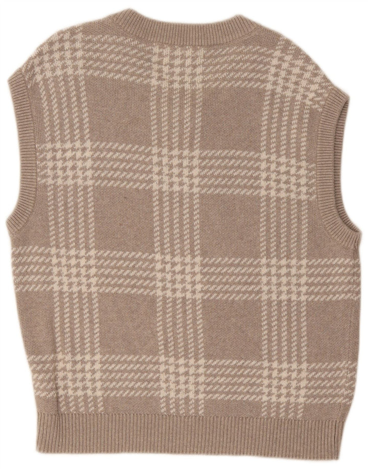 Canotta oversize da uomo Abercrombie & Fitch, pied de poule grigio medio
