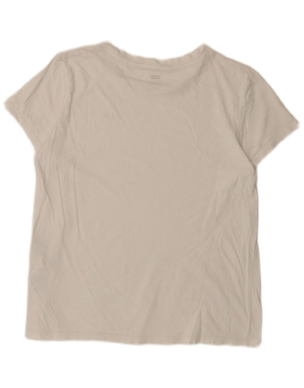 T-shirt da donna Levi's Top UK 16 Large4 Cotone bianco
