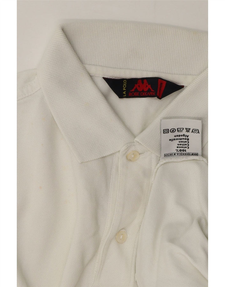 Polo Kappa Uomo Cotone Medio Bianco