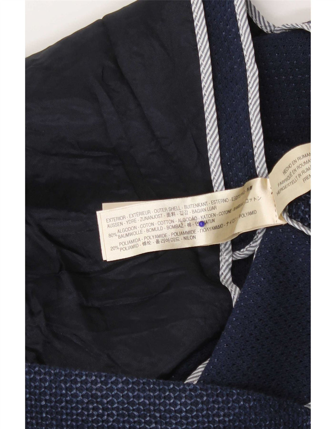 Giacca blazer da donna a 1 bottone Massimo Dutti EU 36 XS cotone blu navy