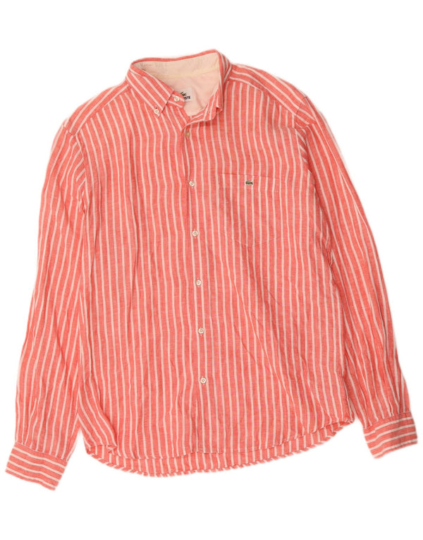 Camicia da uomo Lacoste taglia 41 lino medio a righe rosse