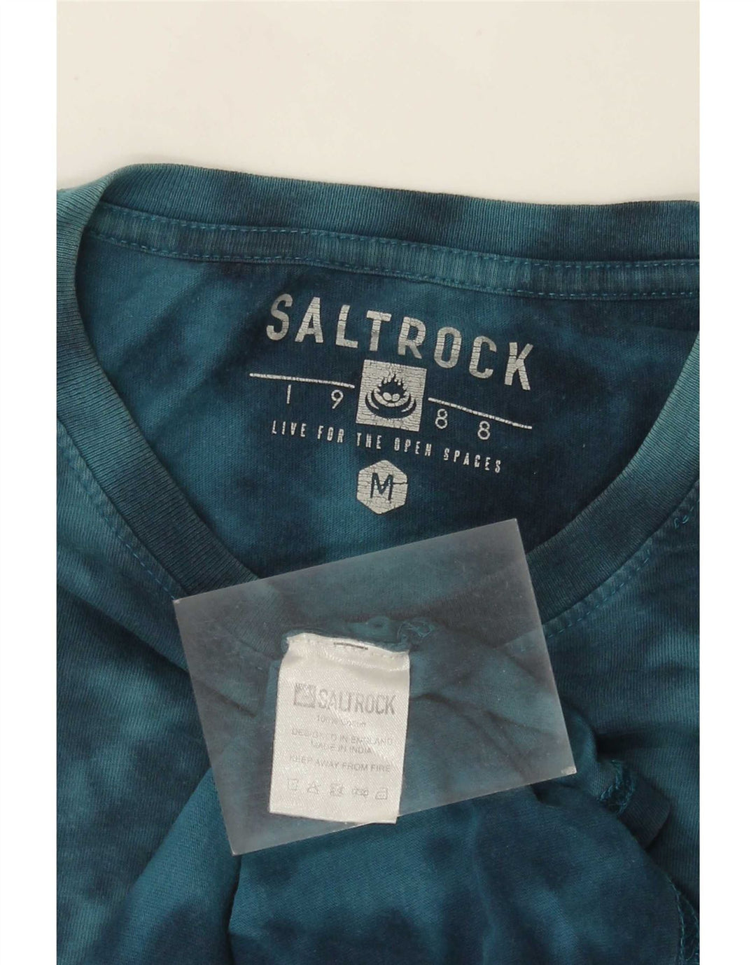 T-shirt grafica da uomo Saltrock Top in cotone tie dye blu medio
