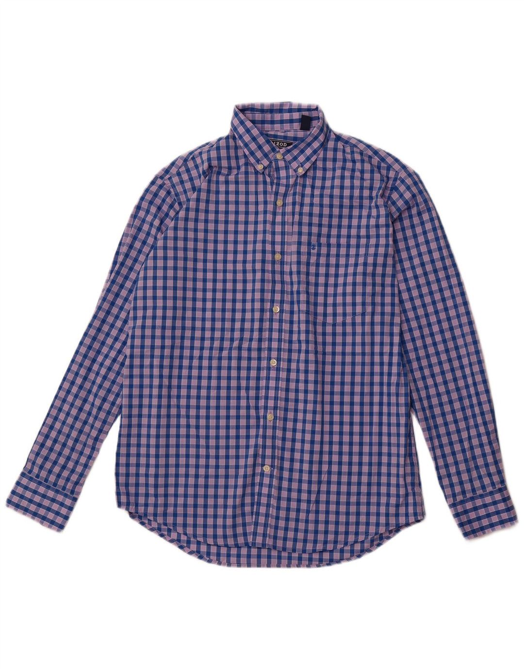 Camicia da uomo IZOD in poliestere a quadri blu medio
