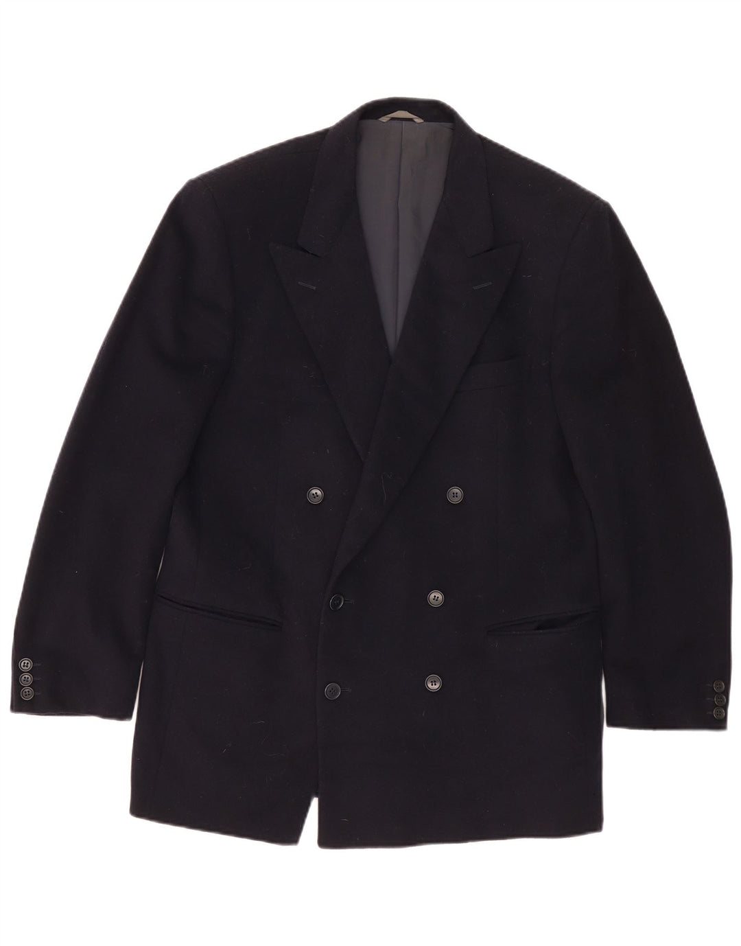 Giacca Blazer Doppiopetto Uomo Nino Cerruti IT 52 XL Lana Nera