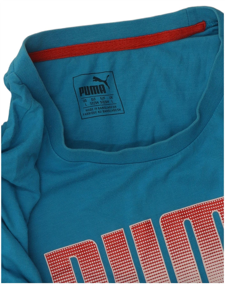 T-shirt grafica da uomo PUMA grande blu