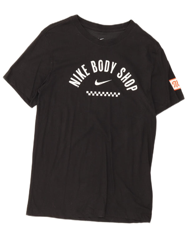 T-shirt grafica Nike Dri Fit da uomo, piccola, in cotone nero