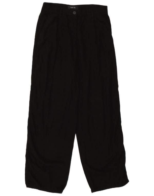 Pantaloni casual dritti da donna Massimo Dutti EU 38 Small W28 L31 Nero