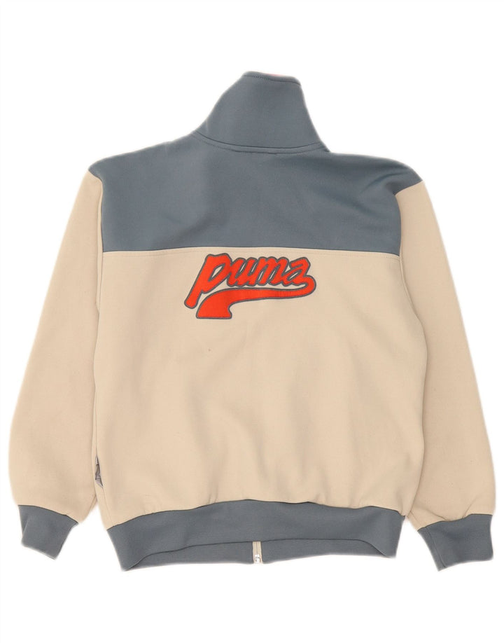 Giacca da tuta grafica da ragazzo Puma 9-10 anni Beige Colourblock