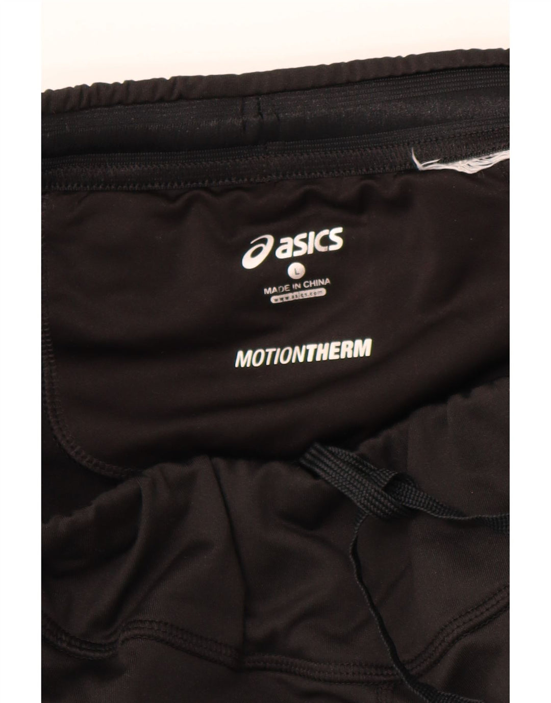 ASICS Womens Tracksuit Trousers Large  Black Striped Vintage Asics and Second-Hand Asics from Messina Hembry 