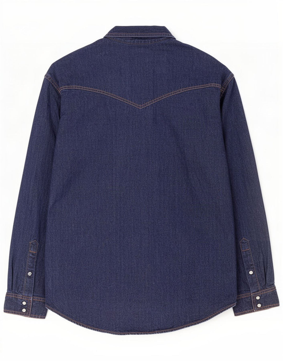 Camicia di jeans da uomo Wrangler grande in cotone blu navy