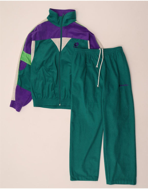Lotto Mens Full Tracksuit Medium  Green Colourblock Polyester