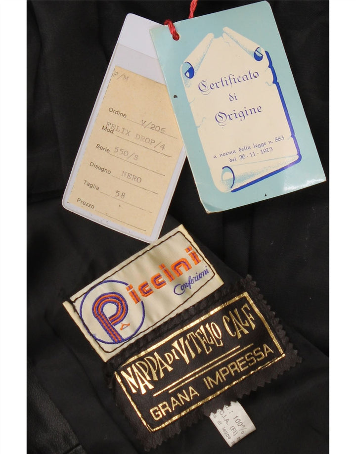 Giacca in Pelle Uomo Piccini IT 58 2XL Pelle Nera