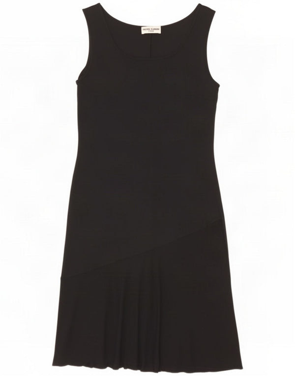 Pierre Cardin Abito tubino senza maniche da donna UK 12 Medio Nero Viscosa