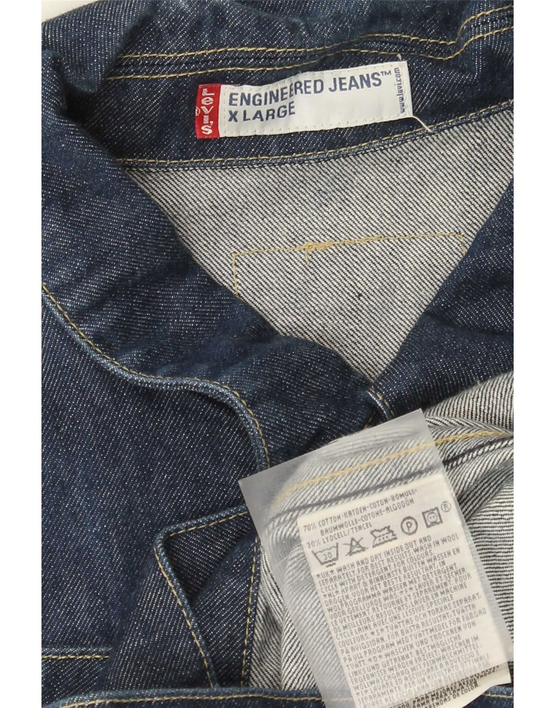 Giacca in denim da donna Levi's UK 42 XL cotone blu navy