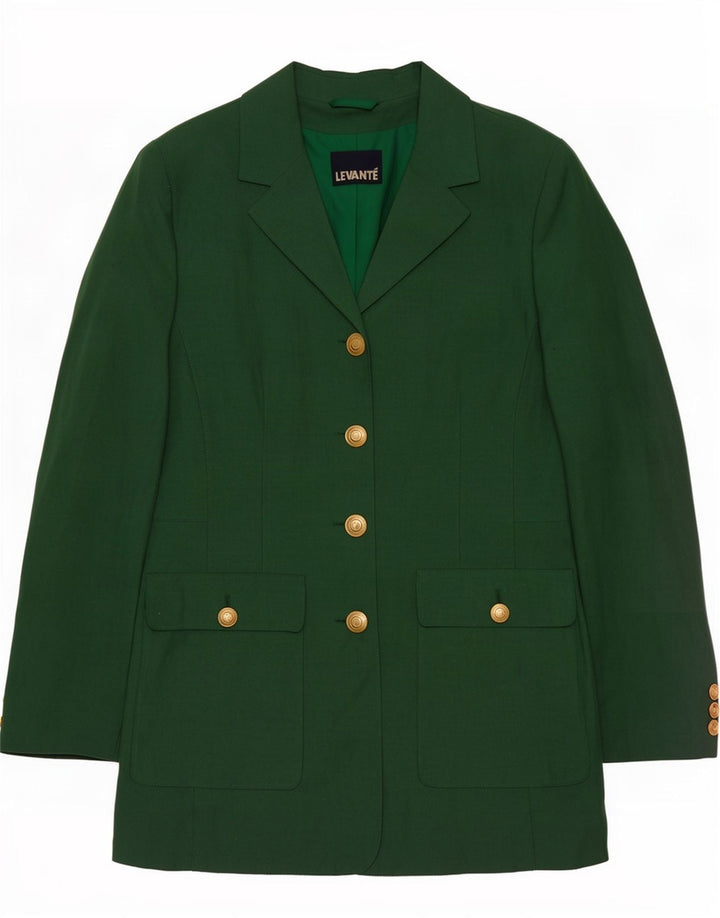Giacca blazer a 4 bottoni da donna Levante EU 36 piccola poliestere verde