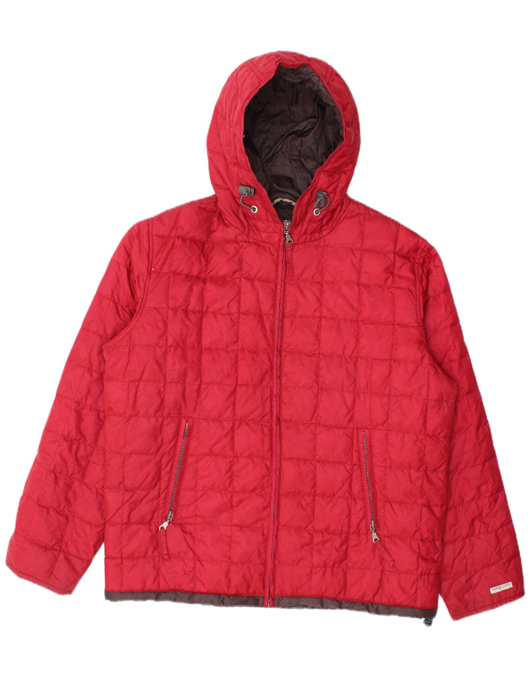 Giacca imbottita con cappuccio da uomo Murphy & Nye UK 38 nylon rosso medio